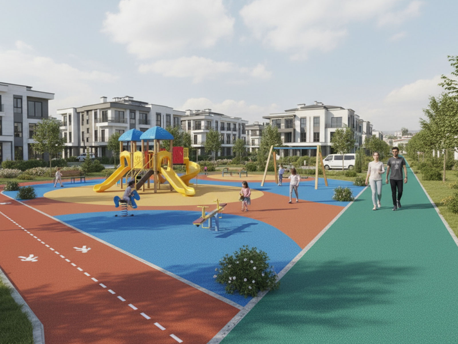 Dökme Kauçuk Zemin